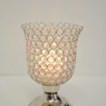 Beaded Candle Holder Footed