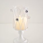 White Rose Candle Holder