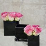 10cm Black Square Vase